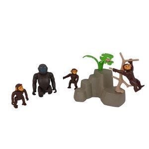 Playmobil Gorilla & Chimpanzees  Lot As Pictured